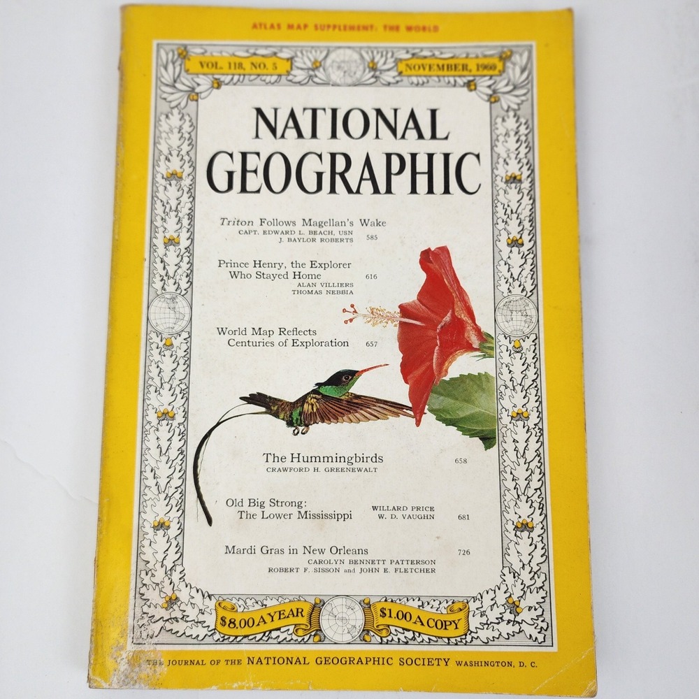 National Geographic Magazine November 1960 No Map